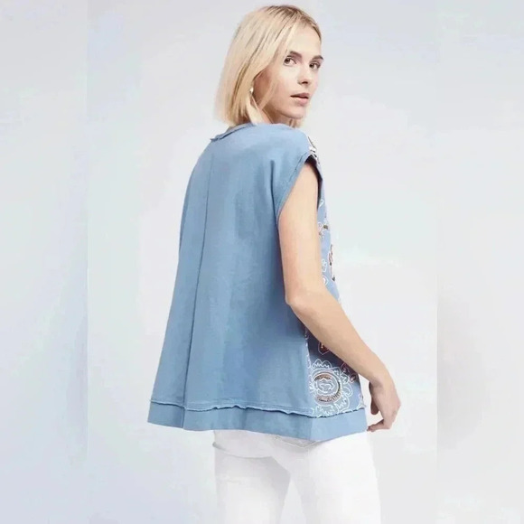 Anthropologie Akemi + Kin Hildie Sequined Top Size XXSP - Picture 2 of 8